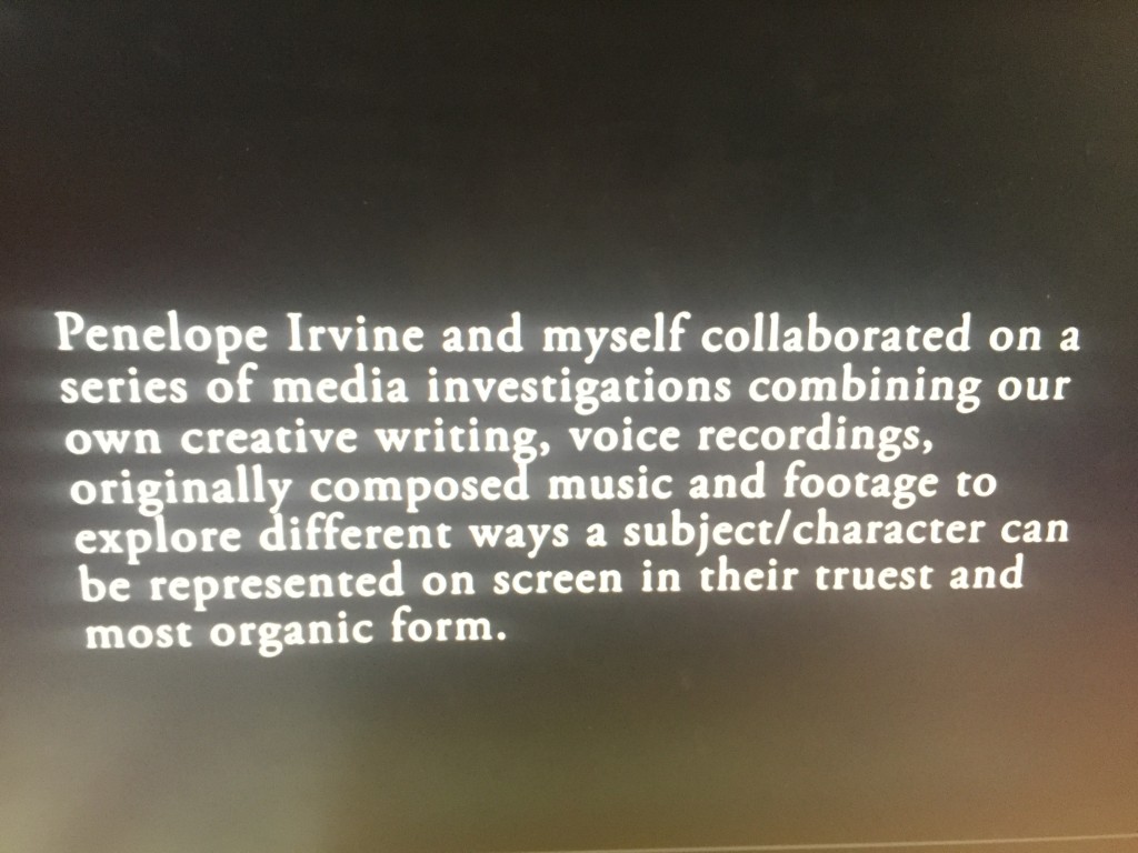 statement/text on screen