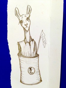 The Yield's Tin Llama mascot 