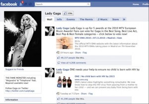 2010 - Facebook Pages invited fans to like and follow brands and celebrities 
