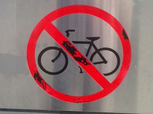 not cycling sign